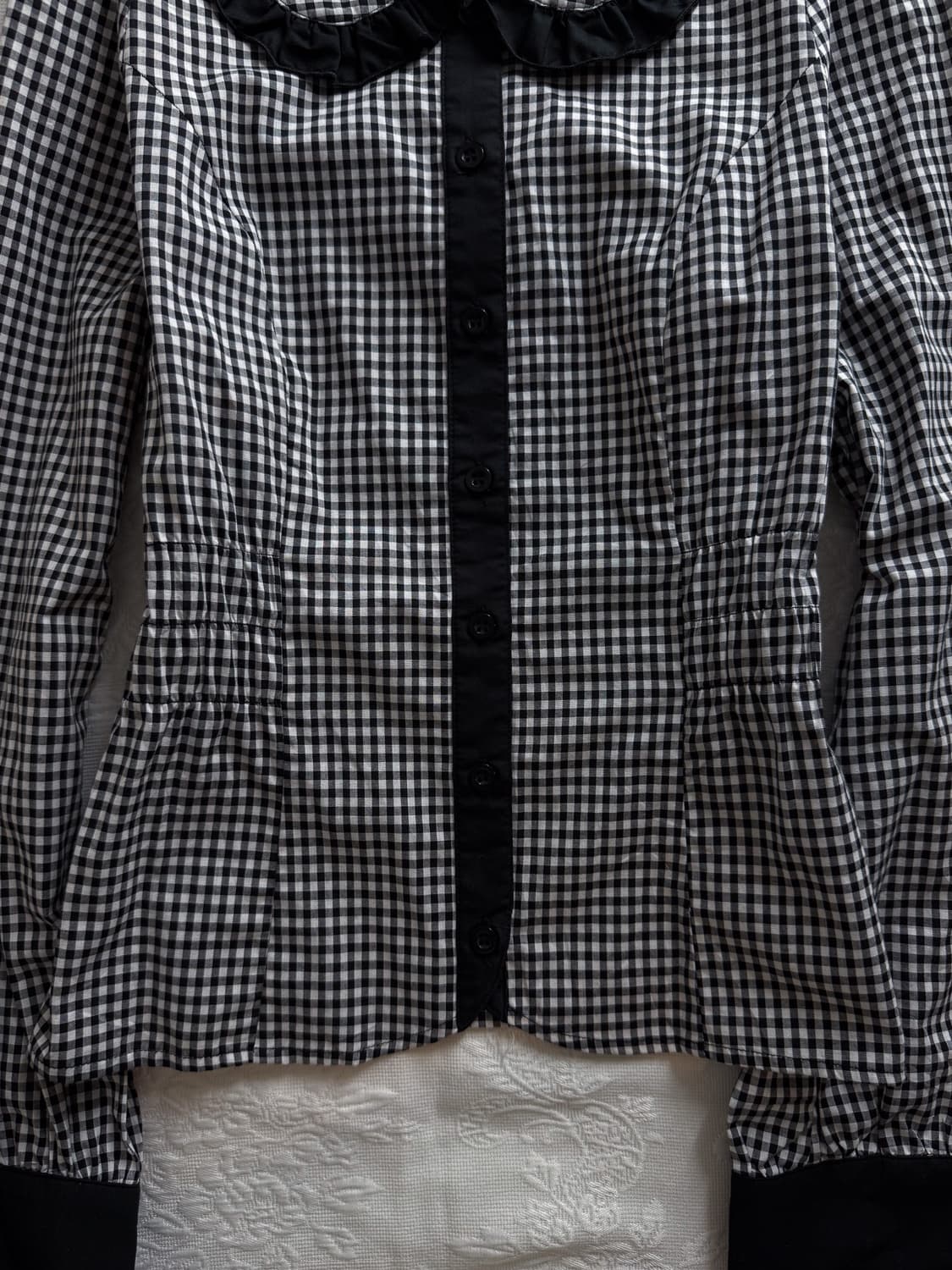 Check Lace Collar Shirt 0208 상품이미지5