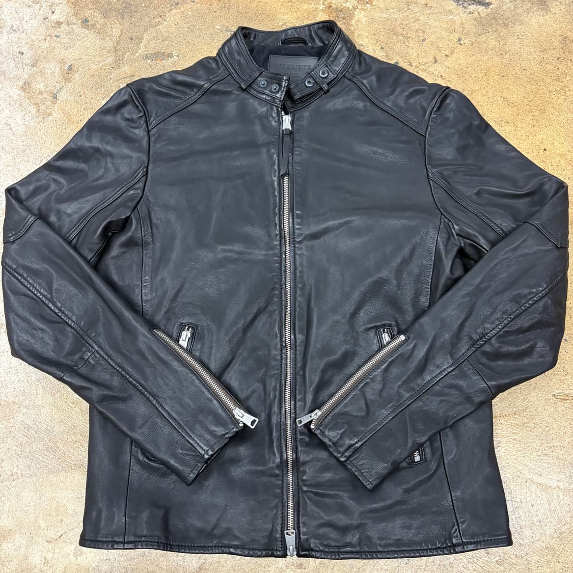 [정품/L] 올세인츠 가죽 라이더 자켓 블랙 b17 상품이미지2