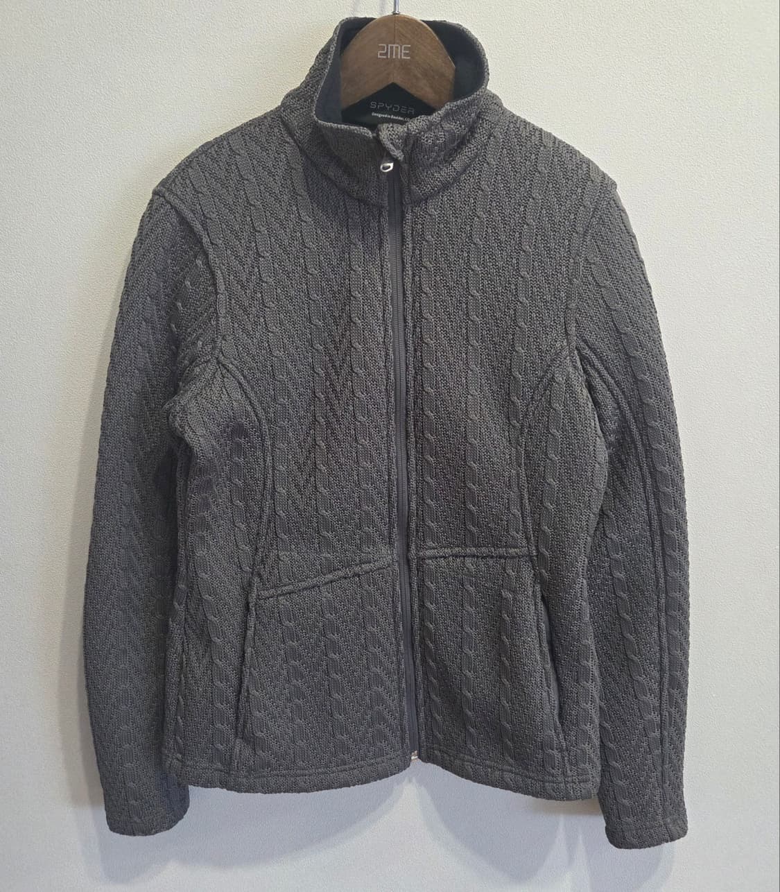 [정품]스파이더 케이블 니트 풀집업 자켓 S 상품이미지1