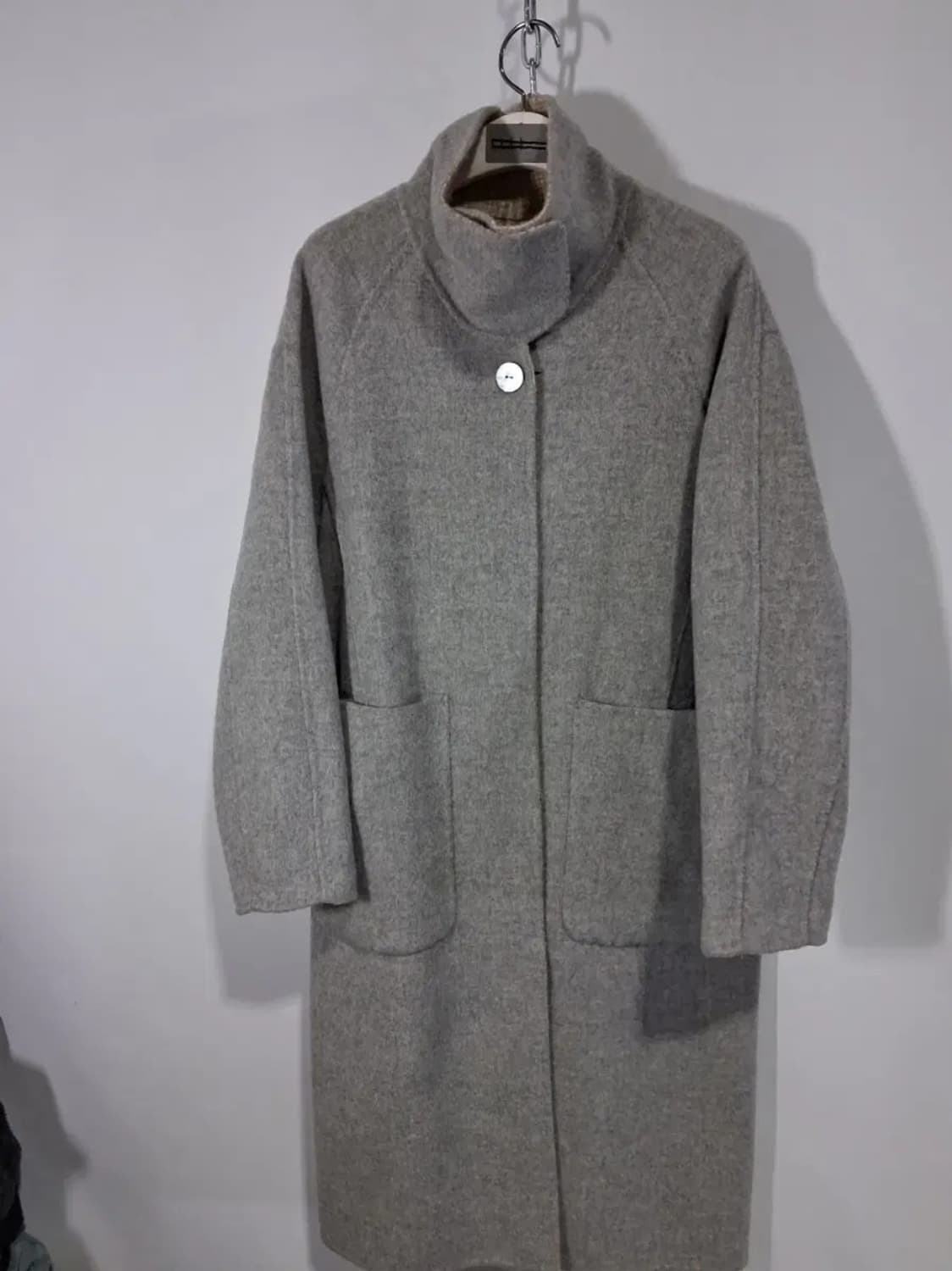 써스데이아일랜드 양면 코트 캐시미어 블렌딩 상품이미지1