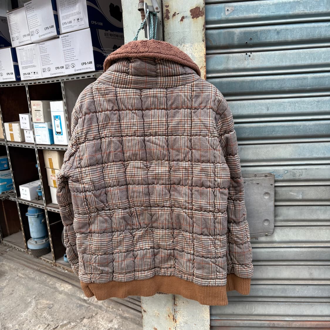 랭글러 블루벨 체크 패턴 퀼팅 자켓 상품이미지6