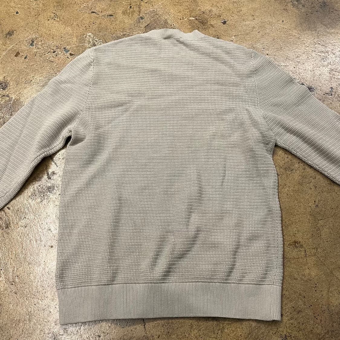 [정품/M] 코스 베이지색 와플 니트 맨투맨 티셔츠 b10 상품이미지4