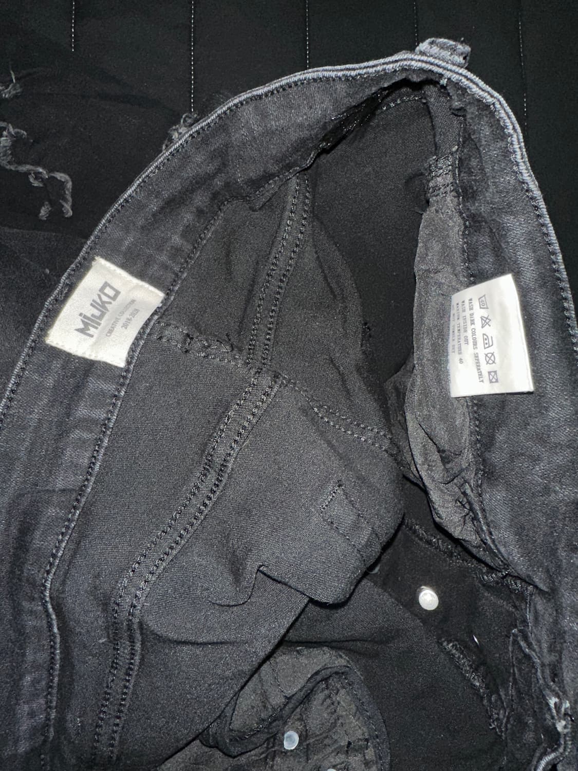 [UNISEX] 오웬 데미지 블랙진 상품이미지6