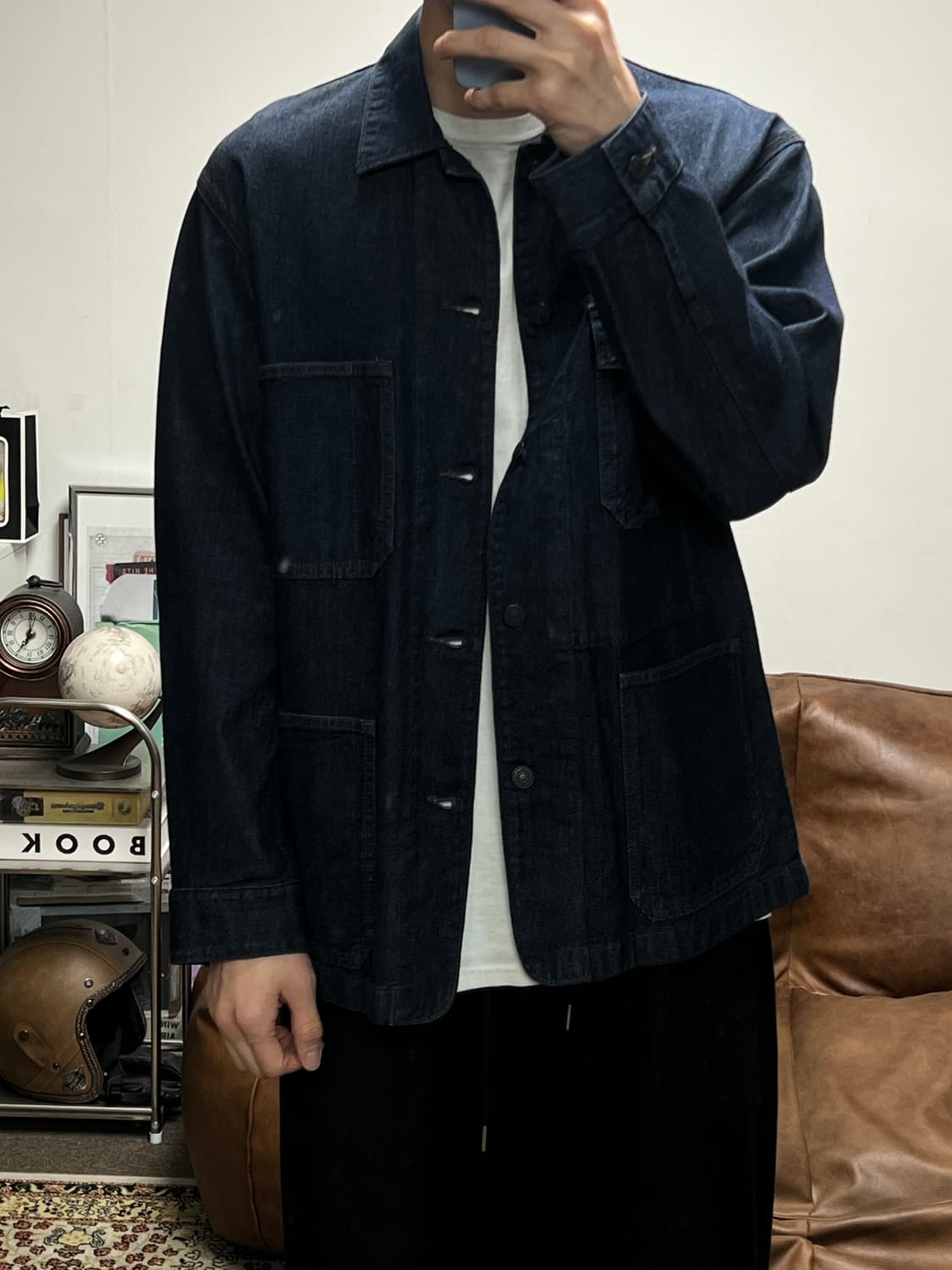 [L] 유니클로 데님 유틸리티 초어 자켓 상품이미지3