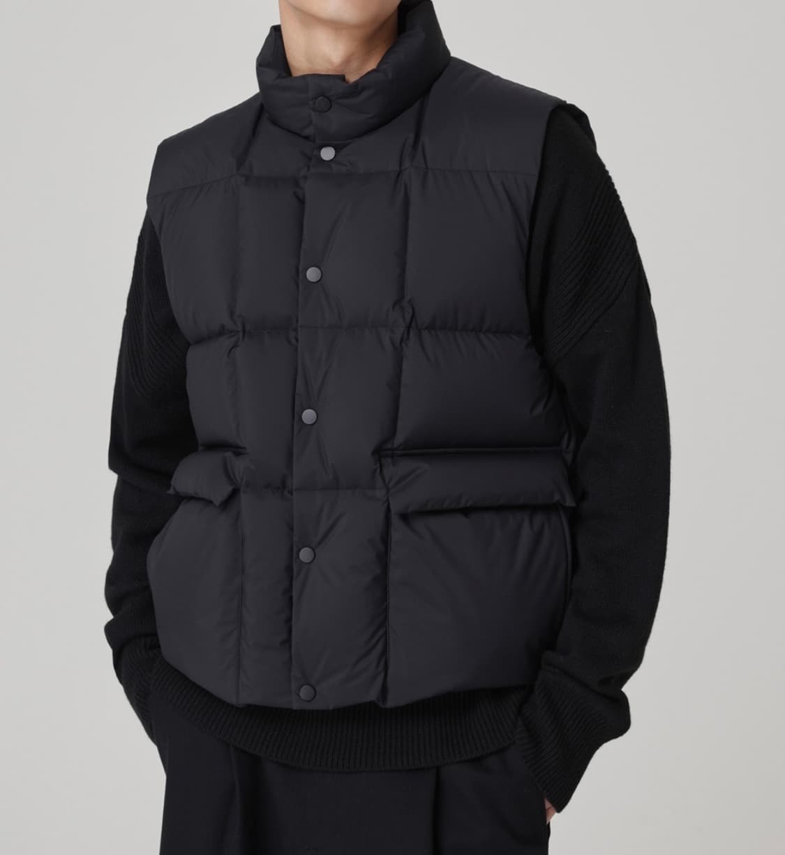 [S] 247 시리즈 TORAY DELFY 헝가리구스 다운 베스트 블랙 상품이미지2