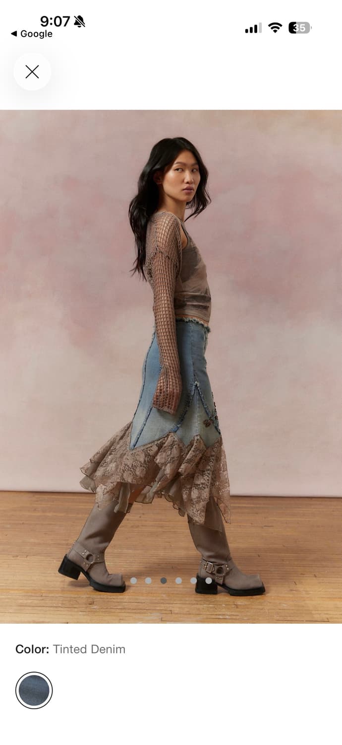 어반아웃피터스 kimchi blue 데님 스커트 상품이미지4