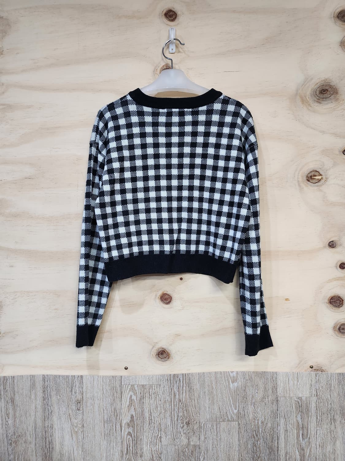 141) 부루앤쥬디 체크 크롭 가디건 상품이미지2