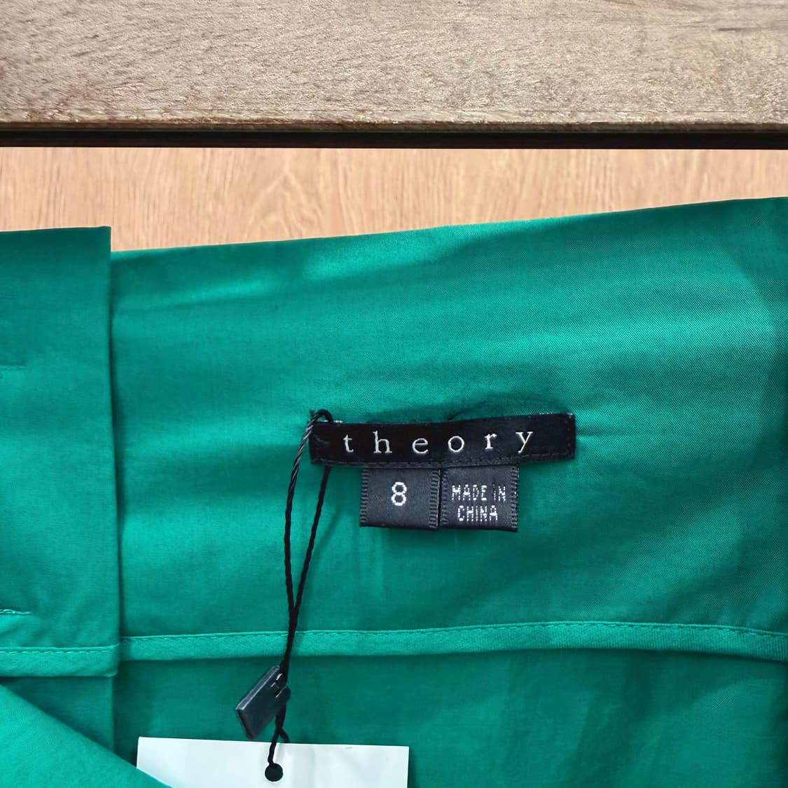 띠어리 미디 스커트 허리 스트랩 리본 타이 디테일 A라인 그린 상품이미지6