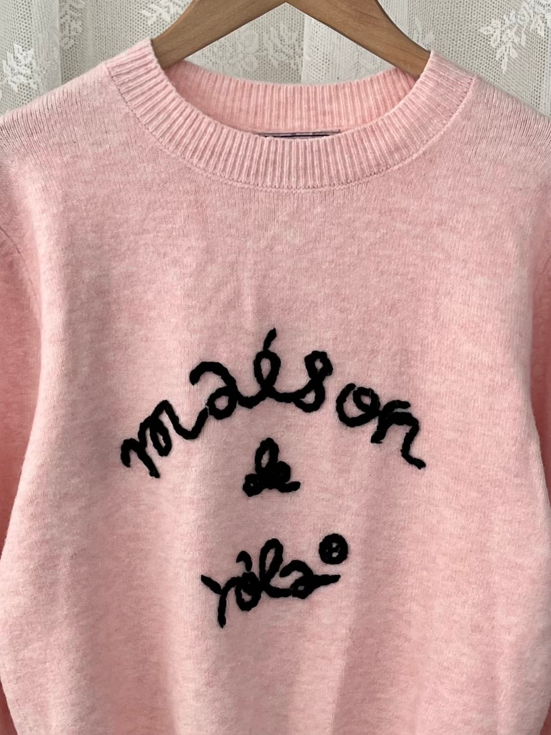 F) 로라로라 엠브리오더리 니트 핑크 상품이미지3