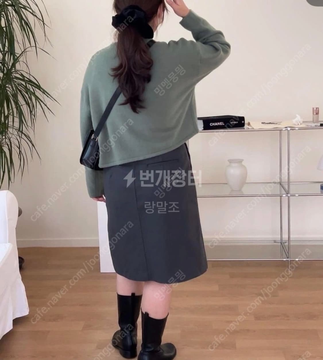 바이정화 byjunghwa 자체제작 코튼 미디 스커트 상품이미지5