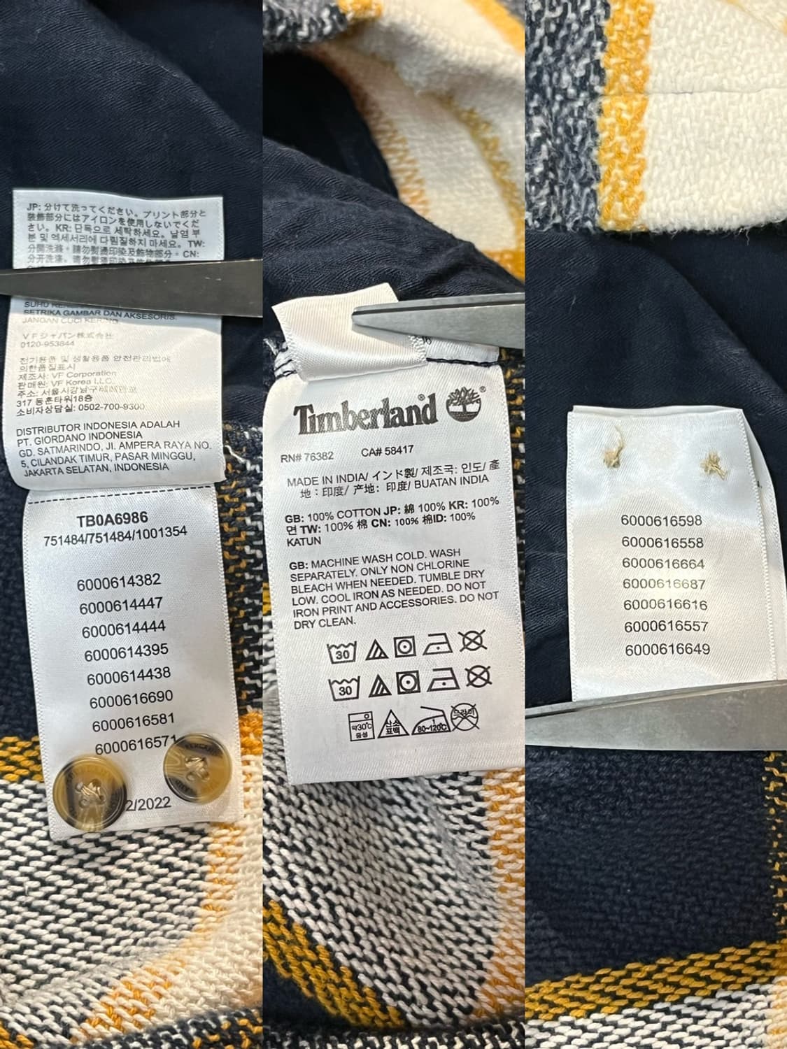 Timberland 팀버랜드 플란넬 체크 셔츠자켓 상품이미지10