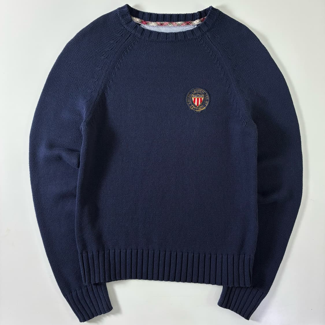 Polo  폴로 진스 컴퍼니 코튼 크레스크 패치 네이비 니트  상품이미지1