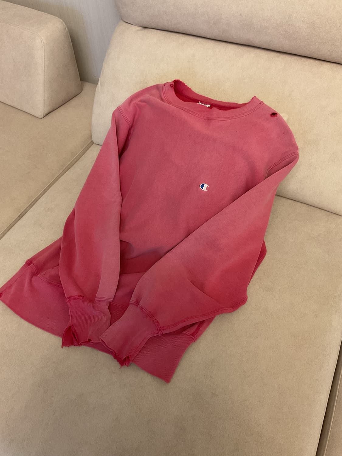 90s champion destroyed sweatshirt 상품이미지1