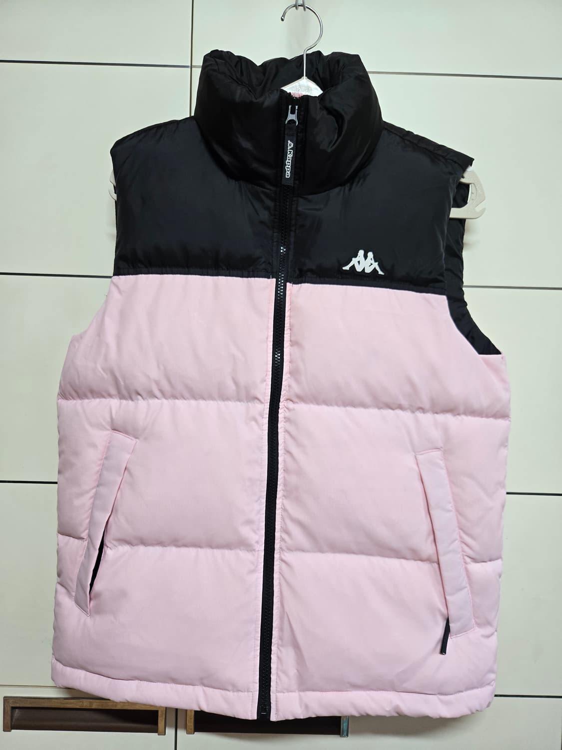 카파 딸기우유 핑크 구스다운 패딩조끼 상품이미지1