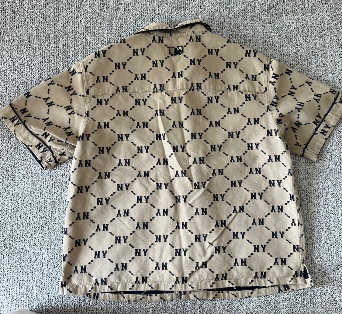 엠엘비　다이아 모노그램 코튼 자카드 반팔 셔츠 NY  상품이미지3