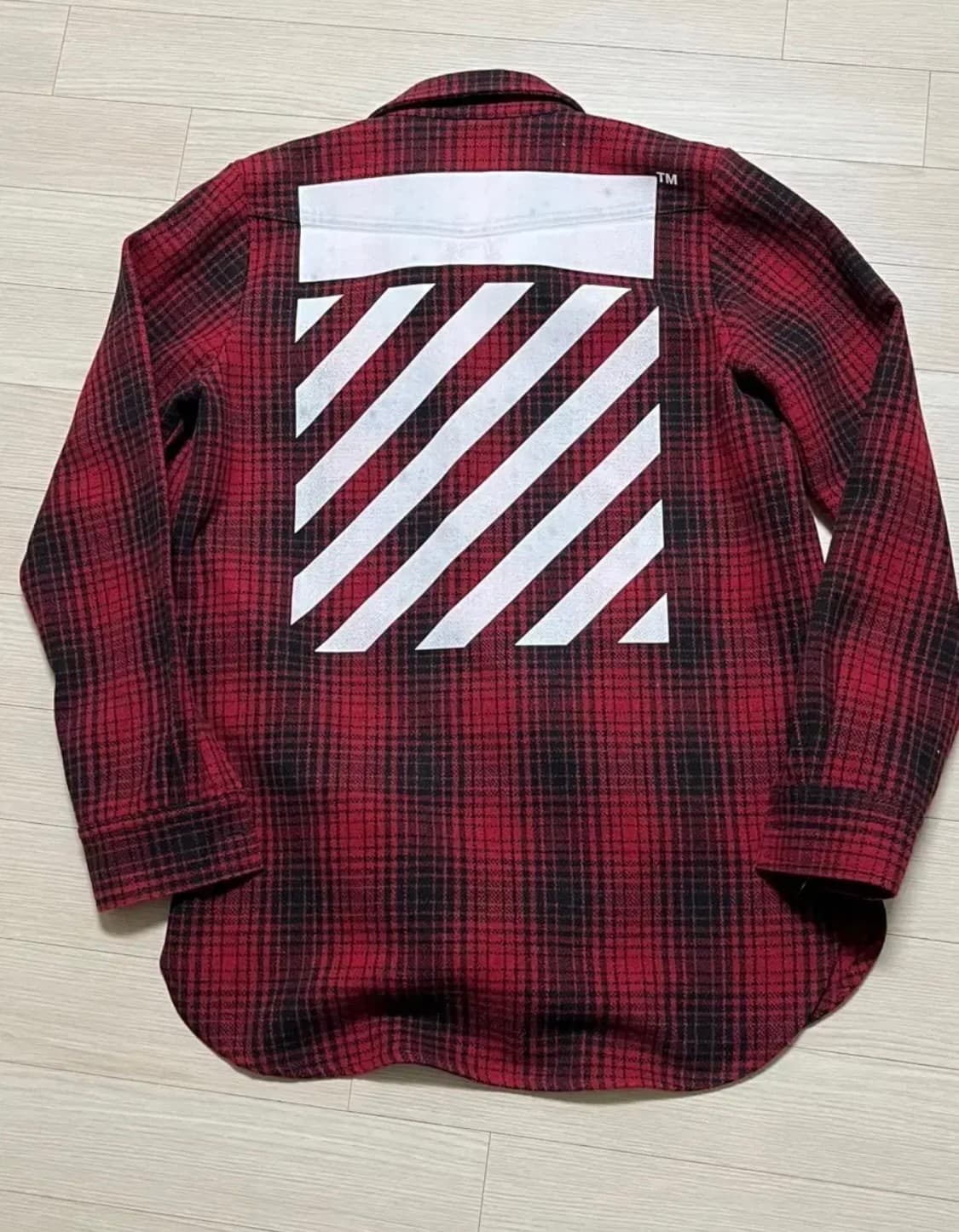 오프화이트 체크 셔츠 자켓 s 상품이미지2