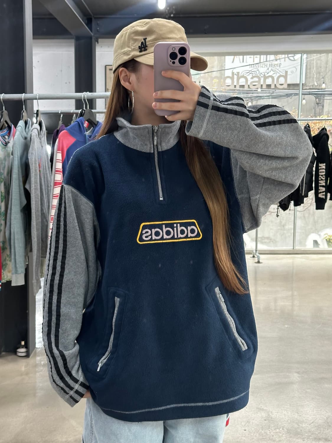  아디다스 90s 올드스쿨 플리스 아노락  상품이미지1