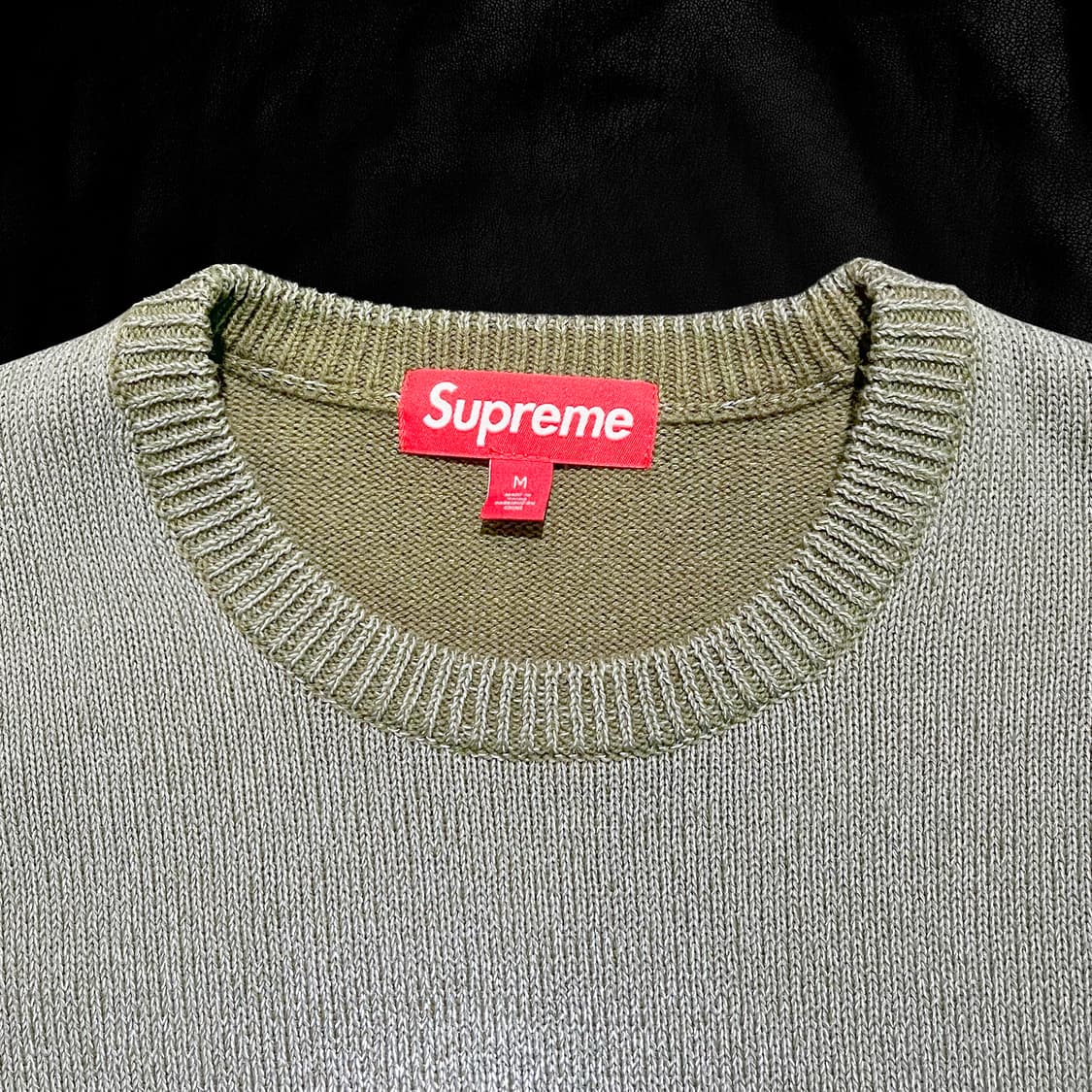 슈프림 리플렉티브 올리브 니트 스웨터 상품이미지4