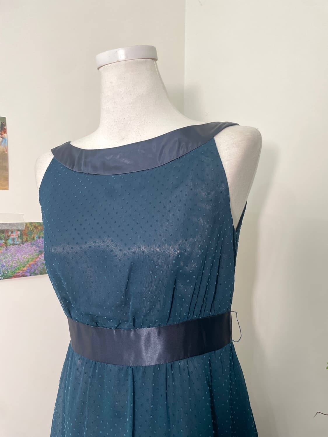 bluegreen dot summer chiffon opc(size-M) 상품이미지7