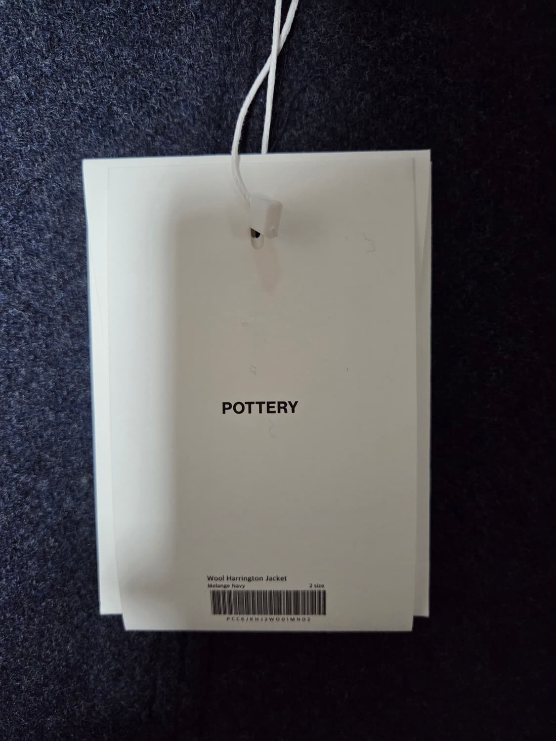 (2)포터리 울 해링턴자켓 멜란지네이비 새상품 상품이미지2