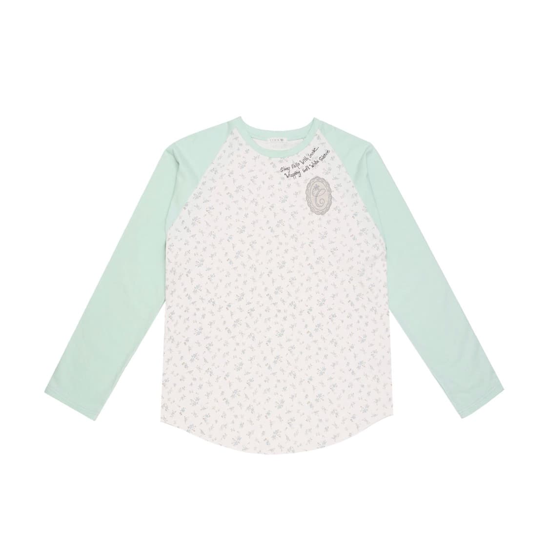 Sleep well tshirts mint blue flower 상품이미지1