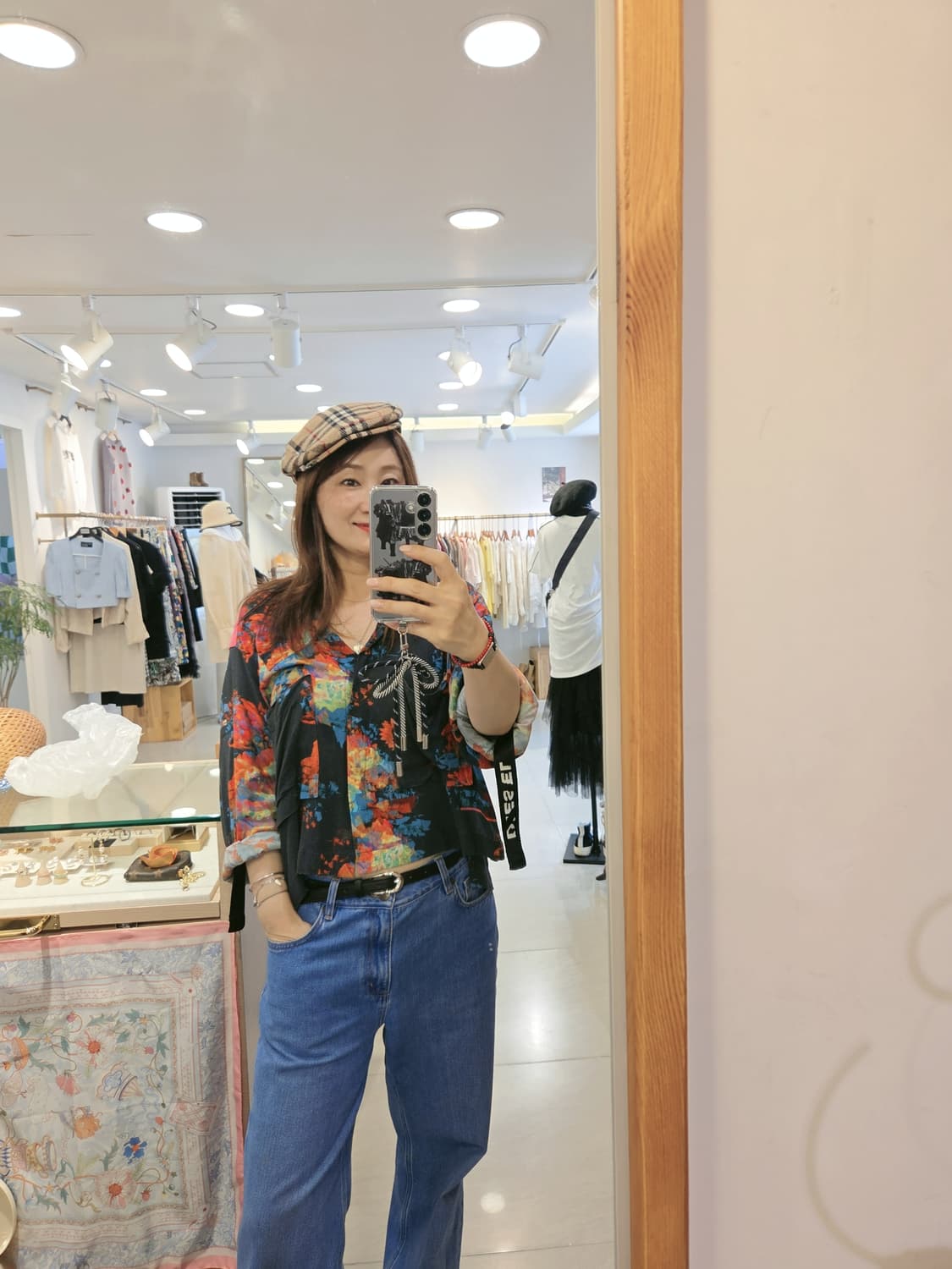버버리 모 100 노바체크 헌팅캡 베레모 국내택 상품이미지6