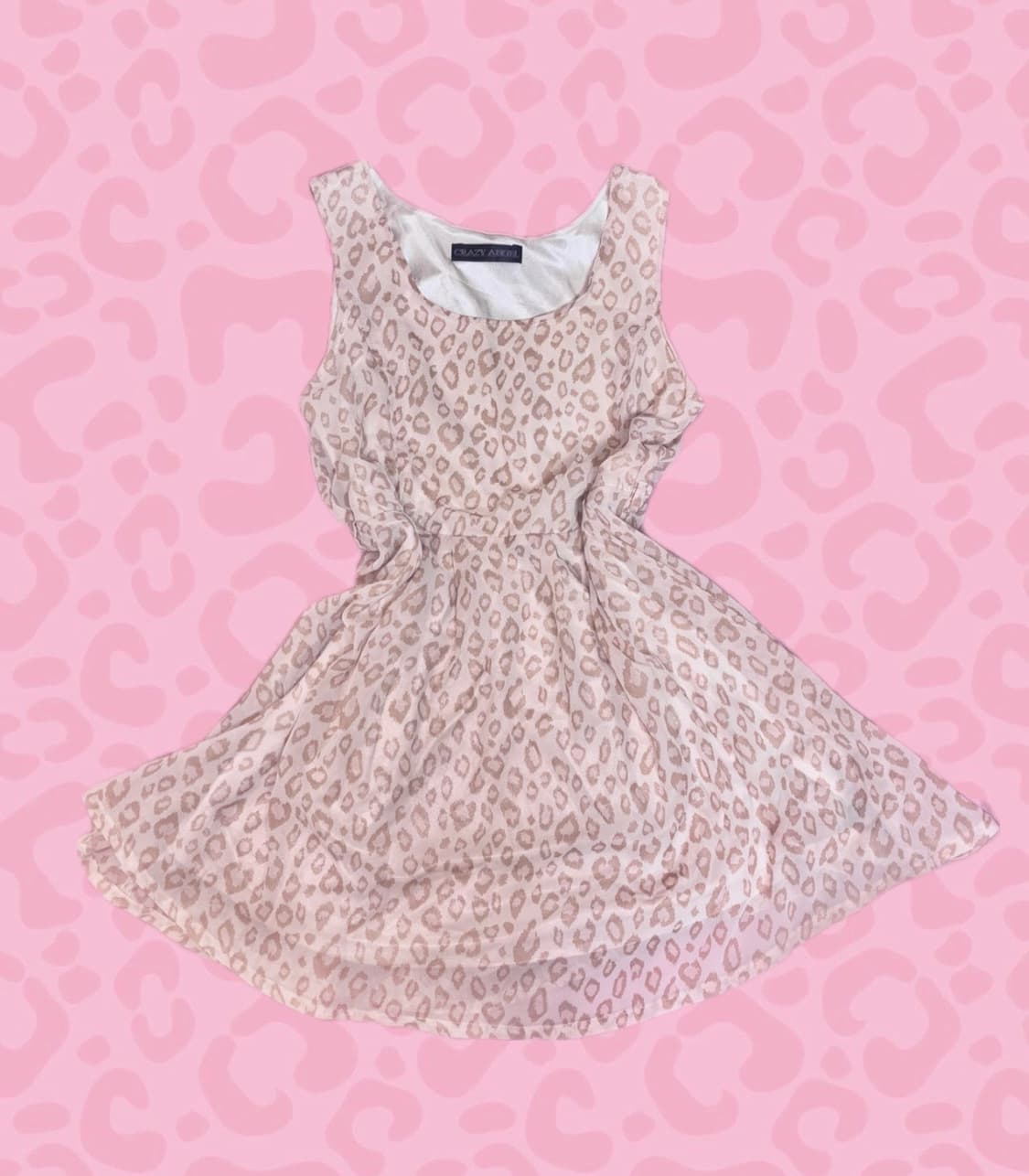 핑크 호피 빈티지 원피스 y2k 라떼갸루 히메갸루 오네갸루 상품이미지1