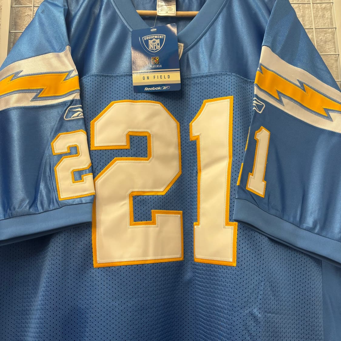 NFL X 리복 LA 차저스 블루 유니폼 져지 2XL 상품이미지5