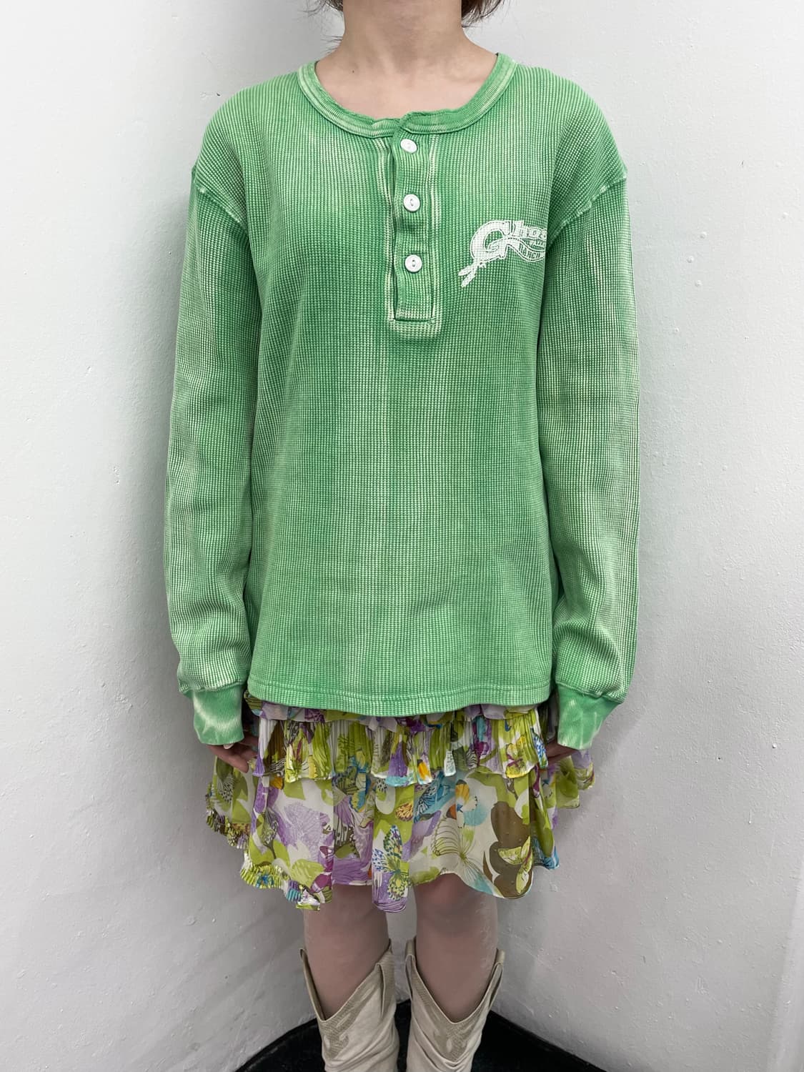 그린 워싱 와플 레터링 슬리브 상품이미지4