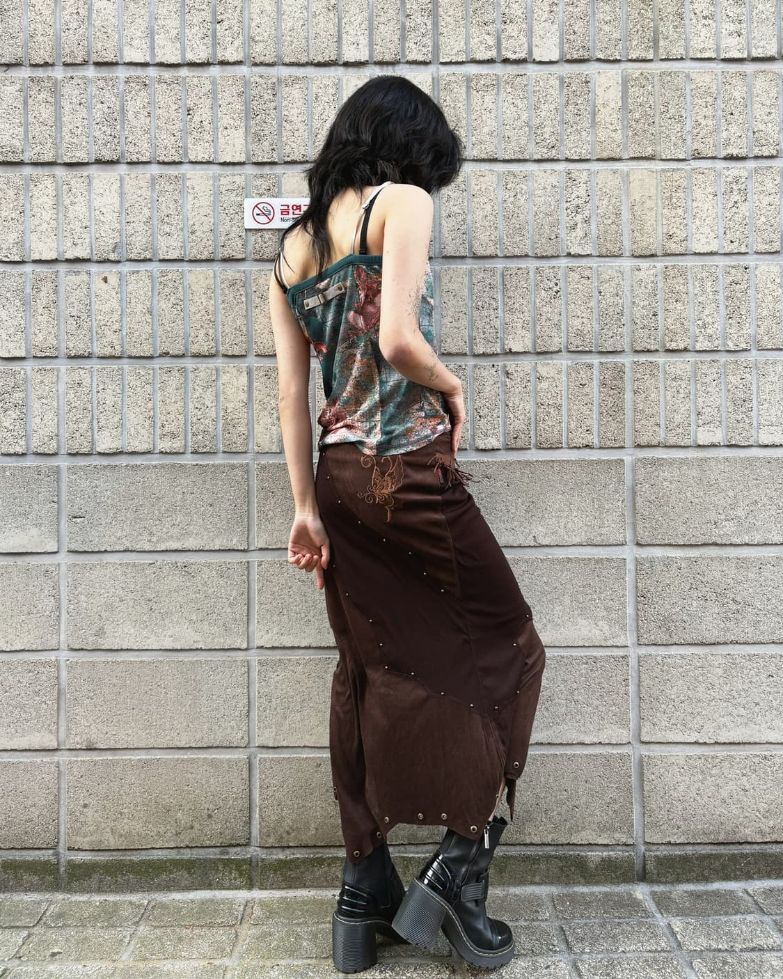 오즈온 보헤미안 무드 아일렛 롱 스커트 상품이미지4