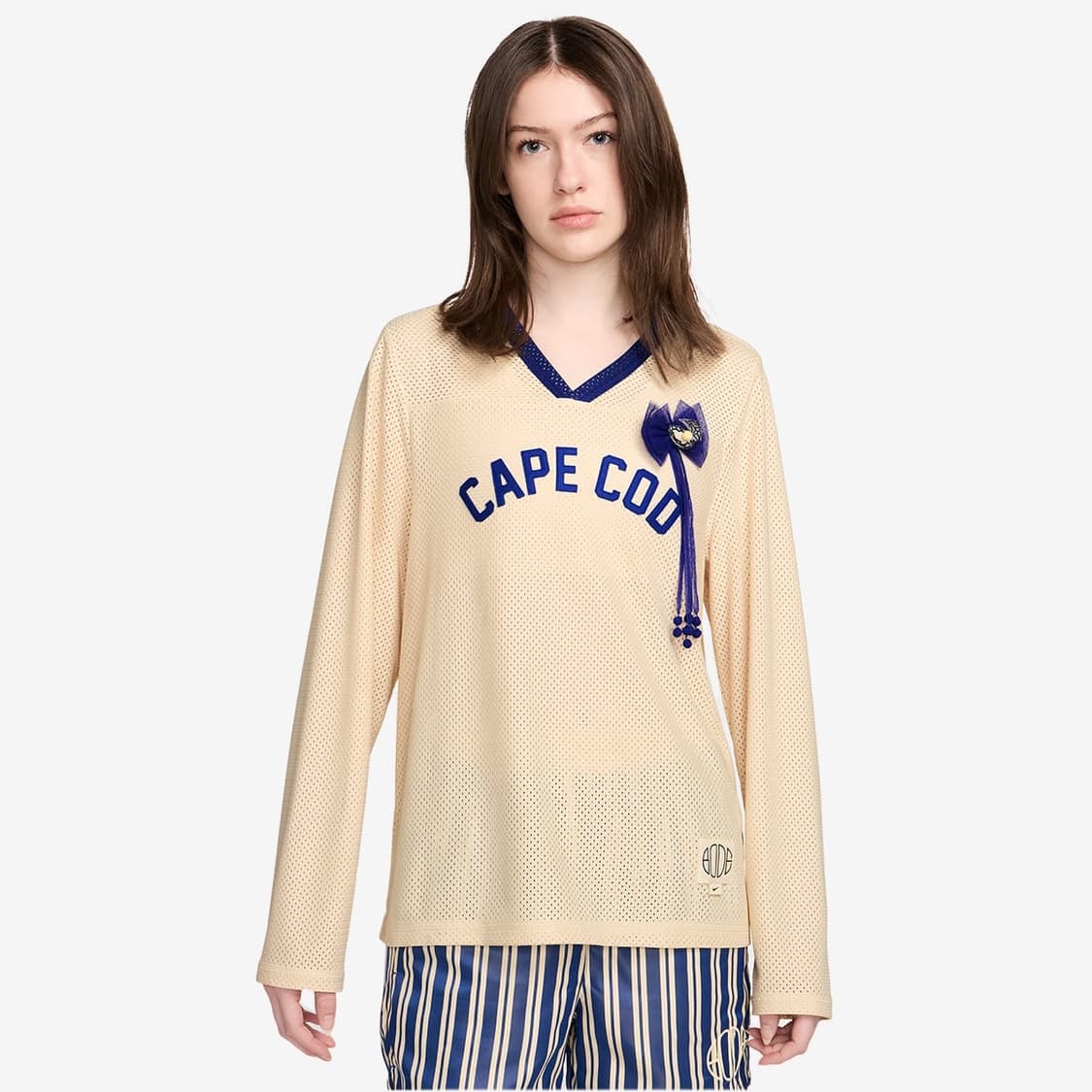 나이키 보디 메쉬 저지 에크루 롱슬리브  상품이미지1