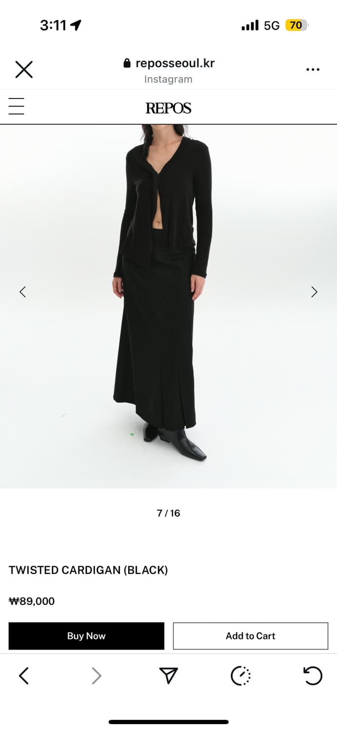 Repos 트위스트가디건  상품이미지3