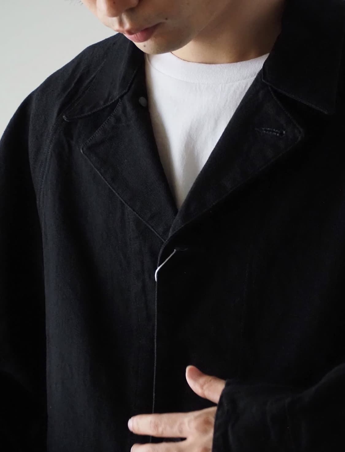 [2] 코모리 25AW 데님 워크 자켓 블랙 상품이미지5