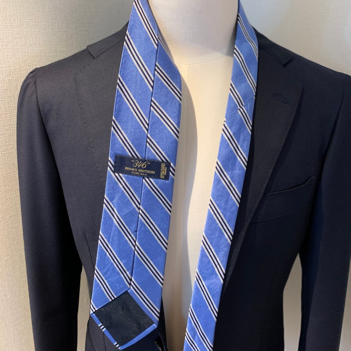 브룩스브라더스 스트라이프 명품넥타이 100실크 8cm A등급 상품이미지2