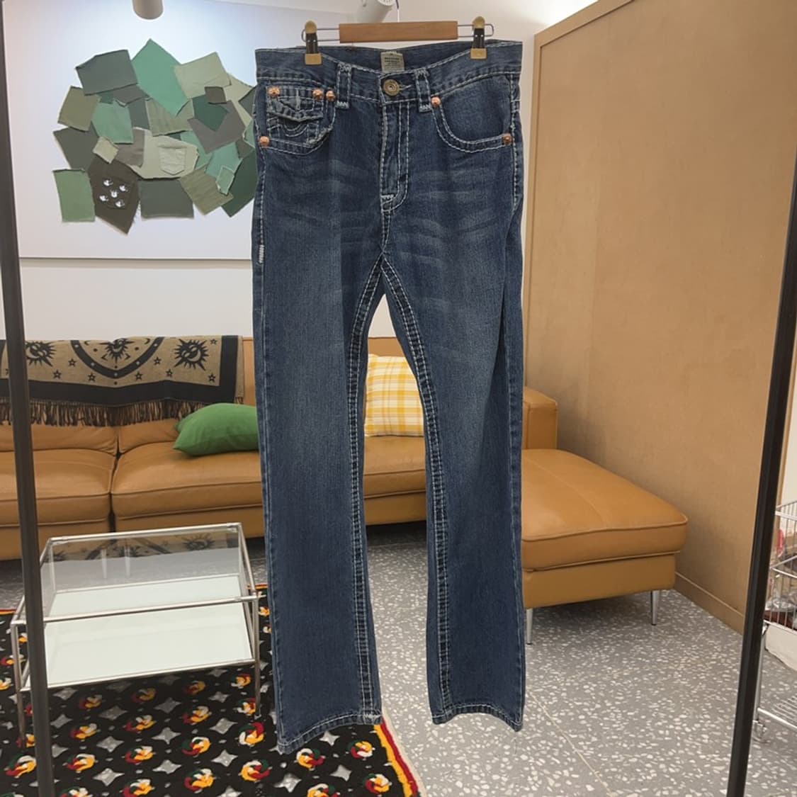 트루릴리젼 빌리슈퍼티 디스트로이드 포켓 데님팬츠 30인치 C07077 상품이미지3