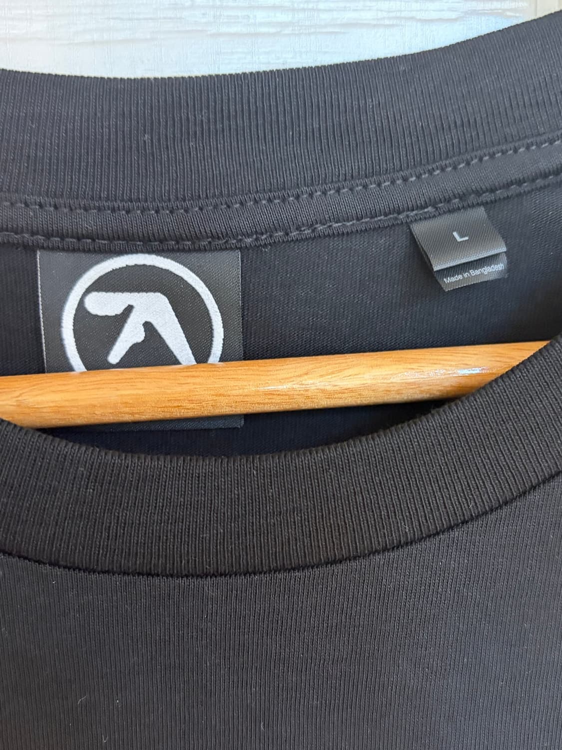 aphex twin logo black 공식 머천 티셔츠 블랙 L 상품이미지4