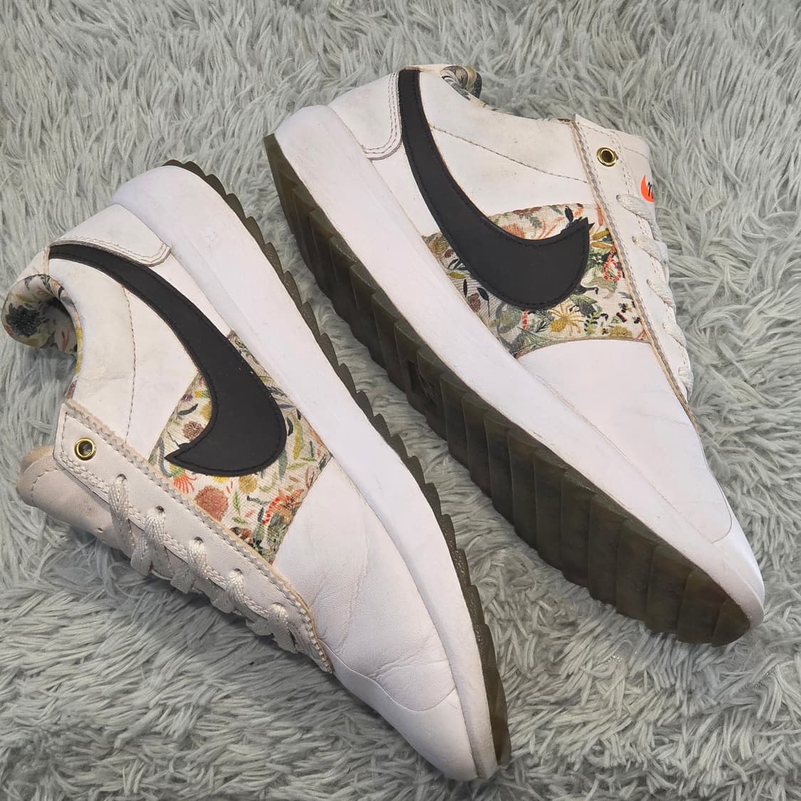 2q-9:나이키 코르테즈 G 골프 플라워 패턴 화이트 (235mm) 상품이미지7