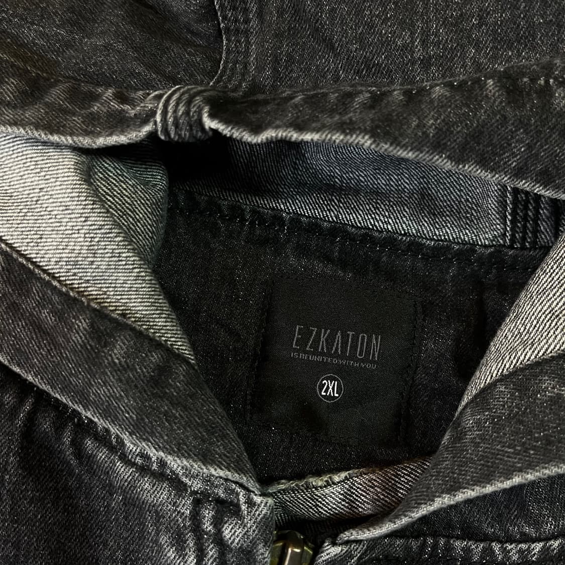 엑스톤즈 워시드 데님 후드 블루종 상품이미지3