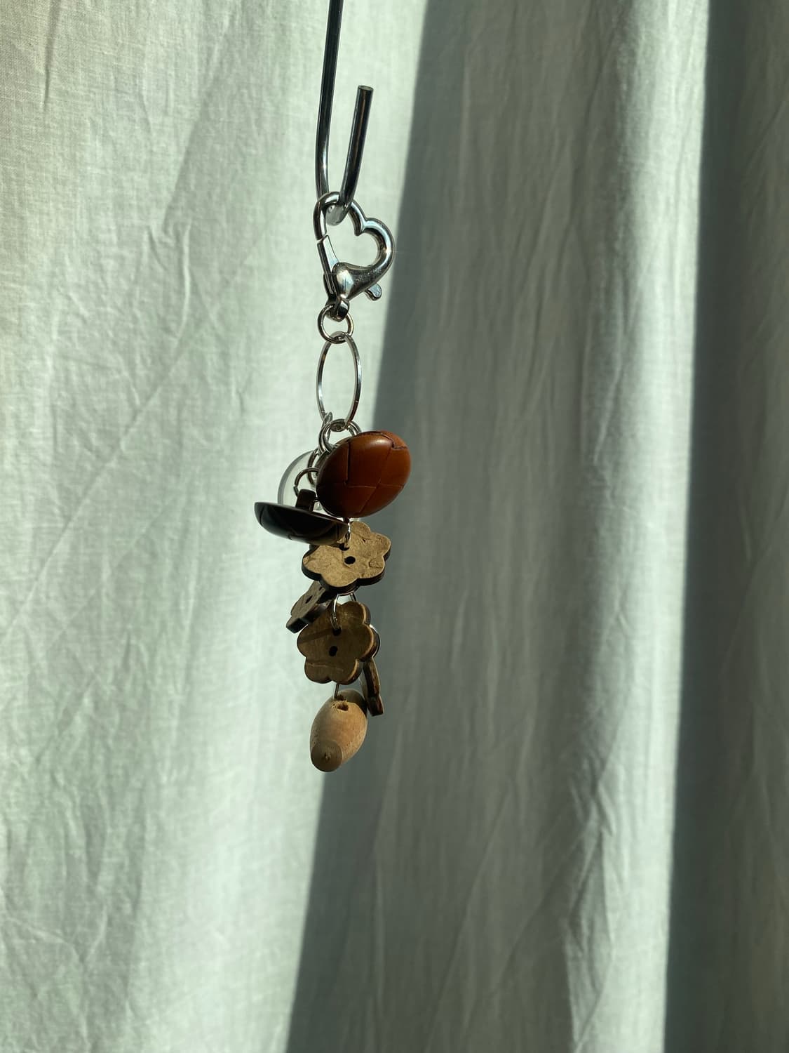 vintage button keyring_wood 상품이미지4