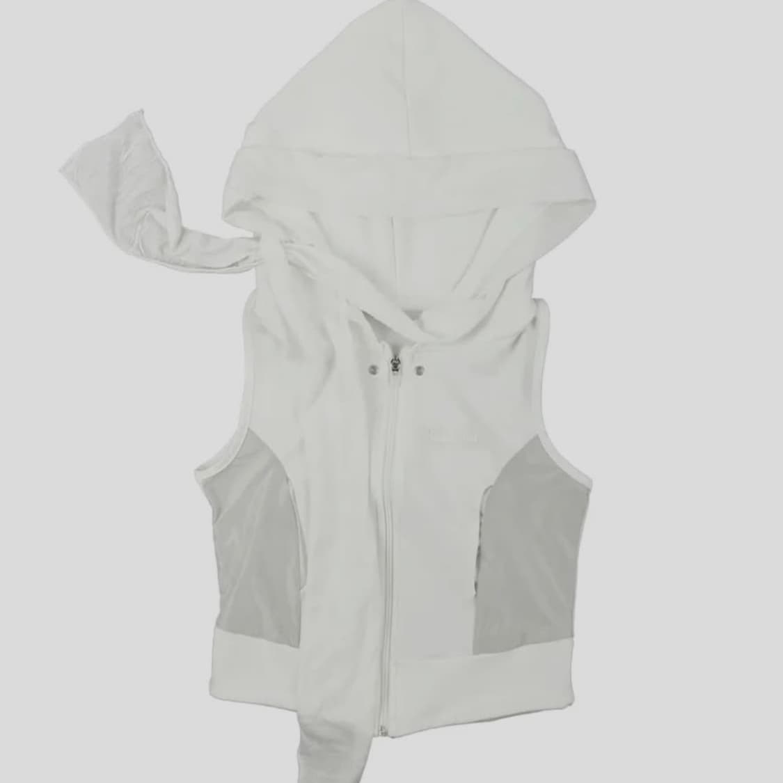 머플러 복서 후디집업 화이트 상품이미지1