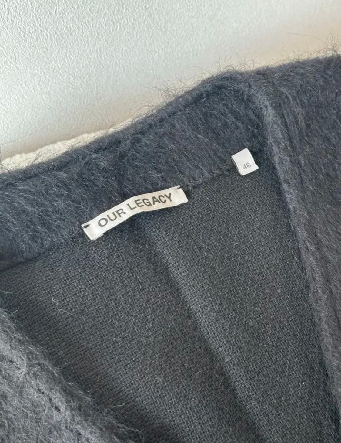 [48] 아워레가시 모헤어 가디건 블랙 상품이미지3