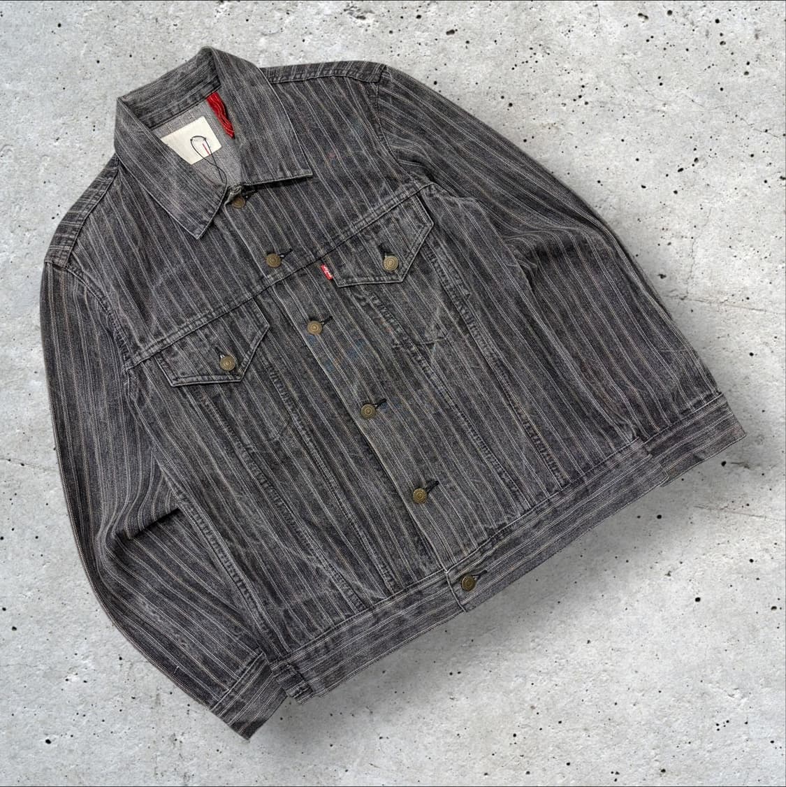 [L] 리바이스 재팬 레드탭 스트라이프 데님 자켓 B654 상품이미지1