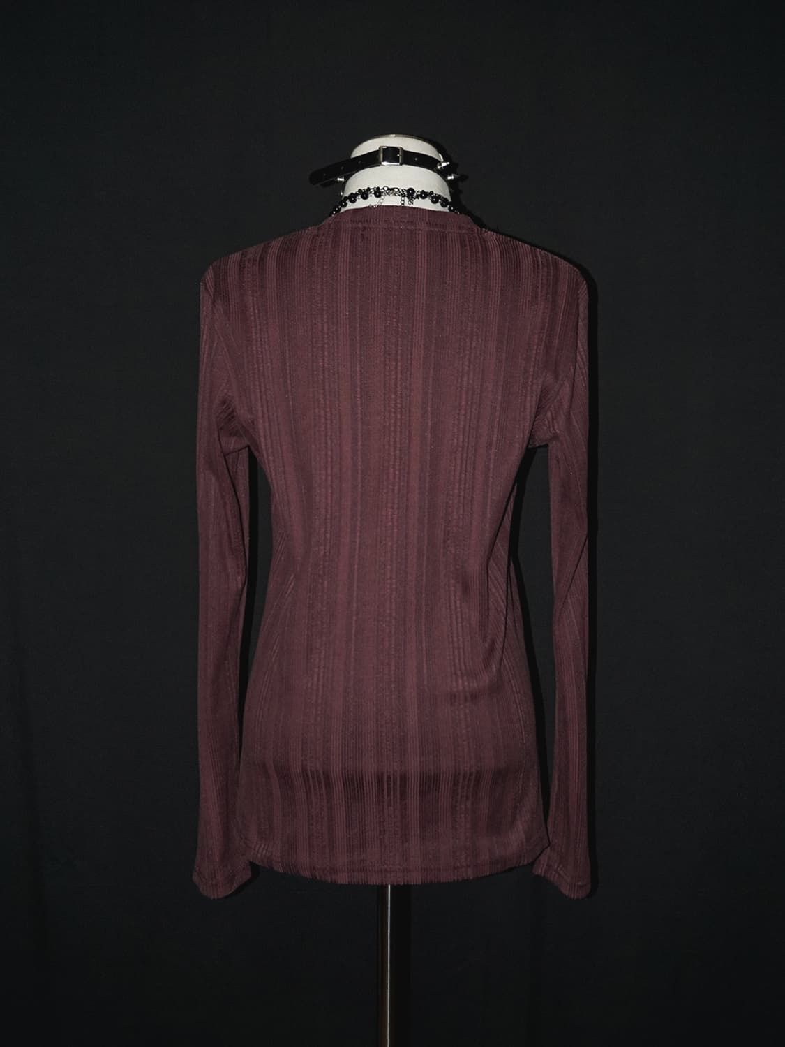 (tornado mart) wine ribbed long sleeve  상품이미지5