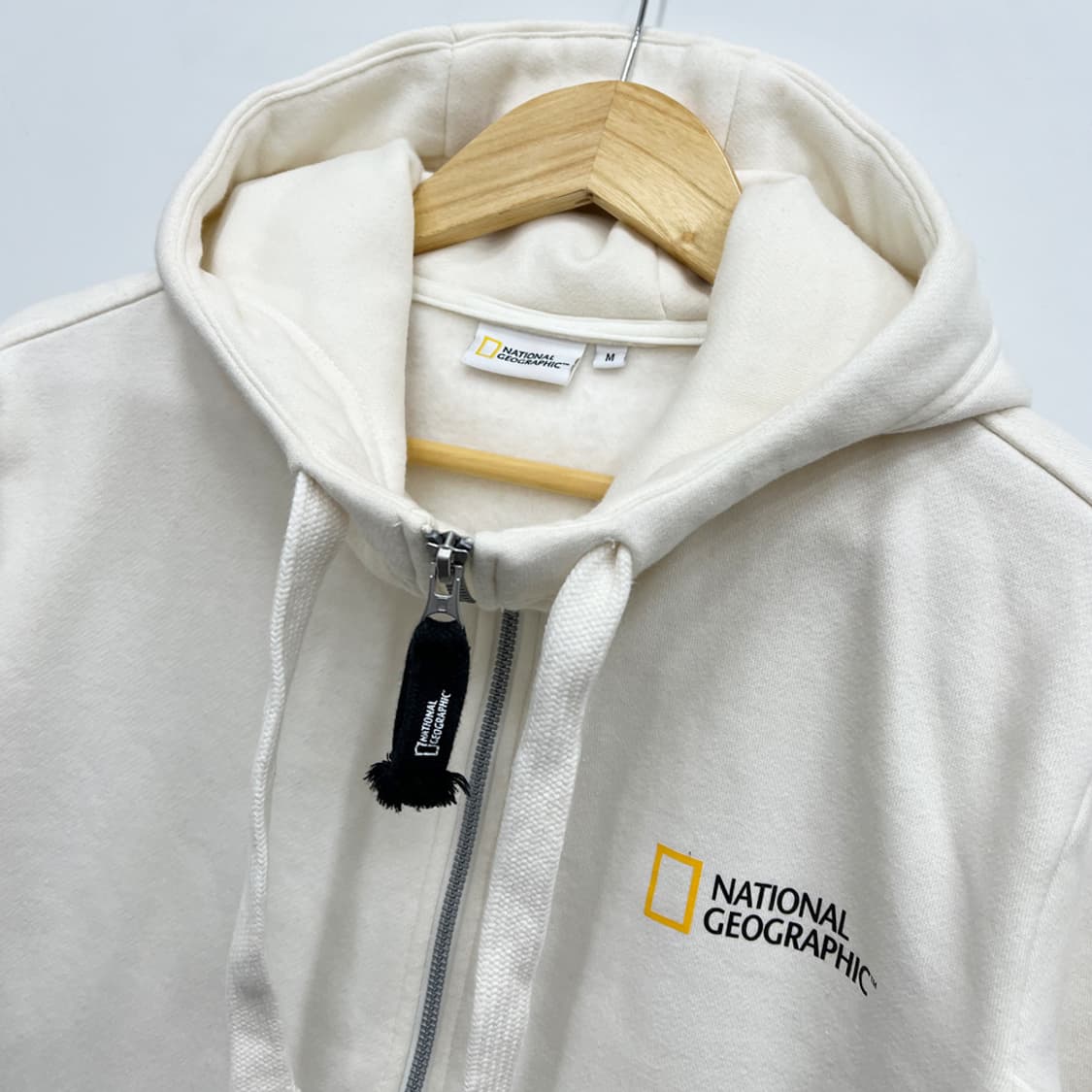 내셔널지오그래픽 빅로고 기모 후드 집업 M 상품이미지3