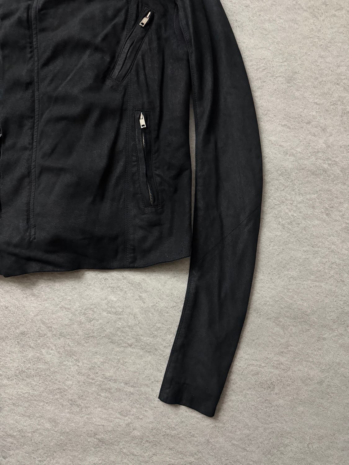 릭오웬스 하이넥 램스킨 자켓 상품이미지6