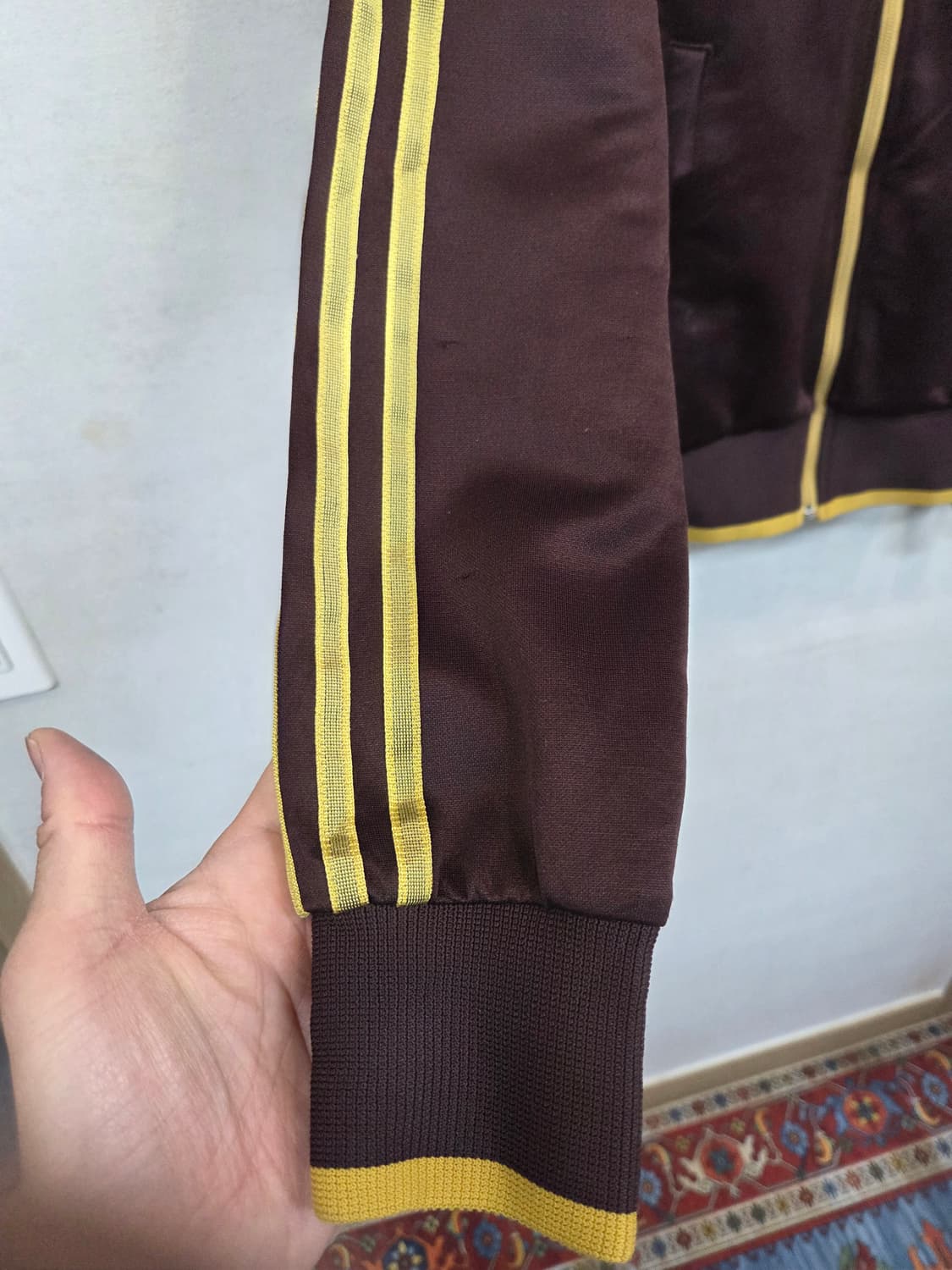 아디다스 올드스쿨 일본판 트랙탑 져지 브라운옐로우 m 상품이미지6