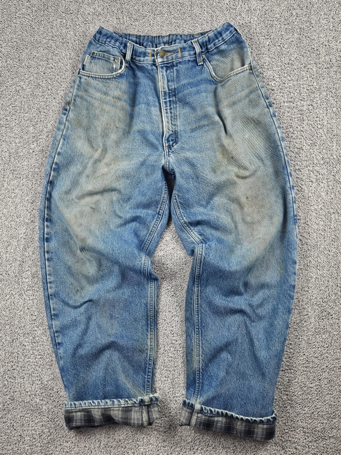 칼하트 헤비 플란넬 밴딩 커스텀 데님 팬츠 ( 38X30 )/ 10554 상품이미지2