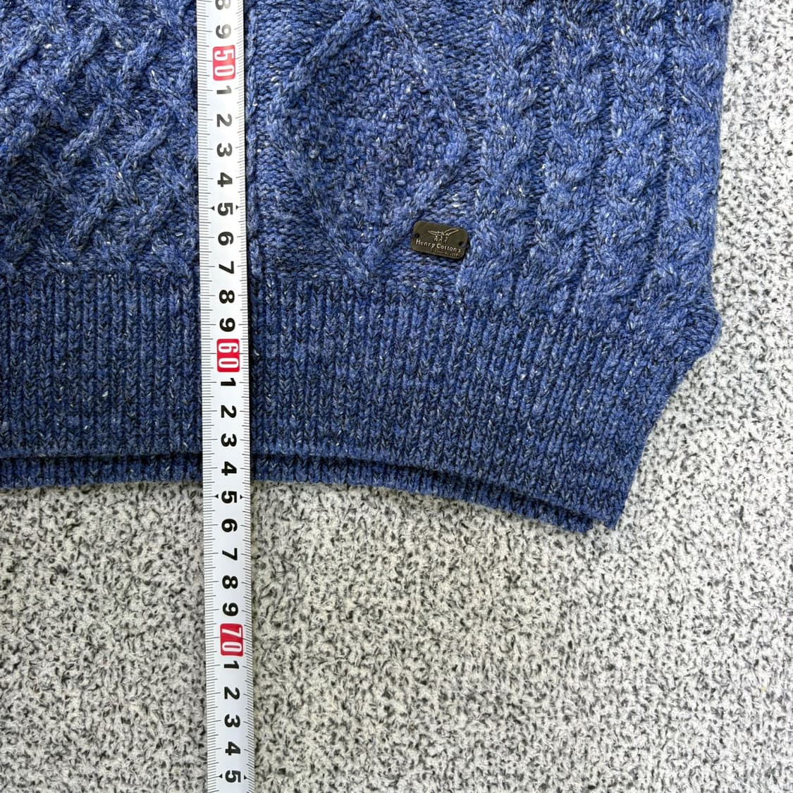 100 헨리코튼 긴팔 울 케이블 니트 0401J 상품이미지6