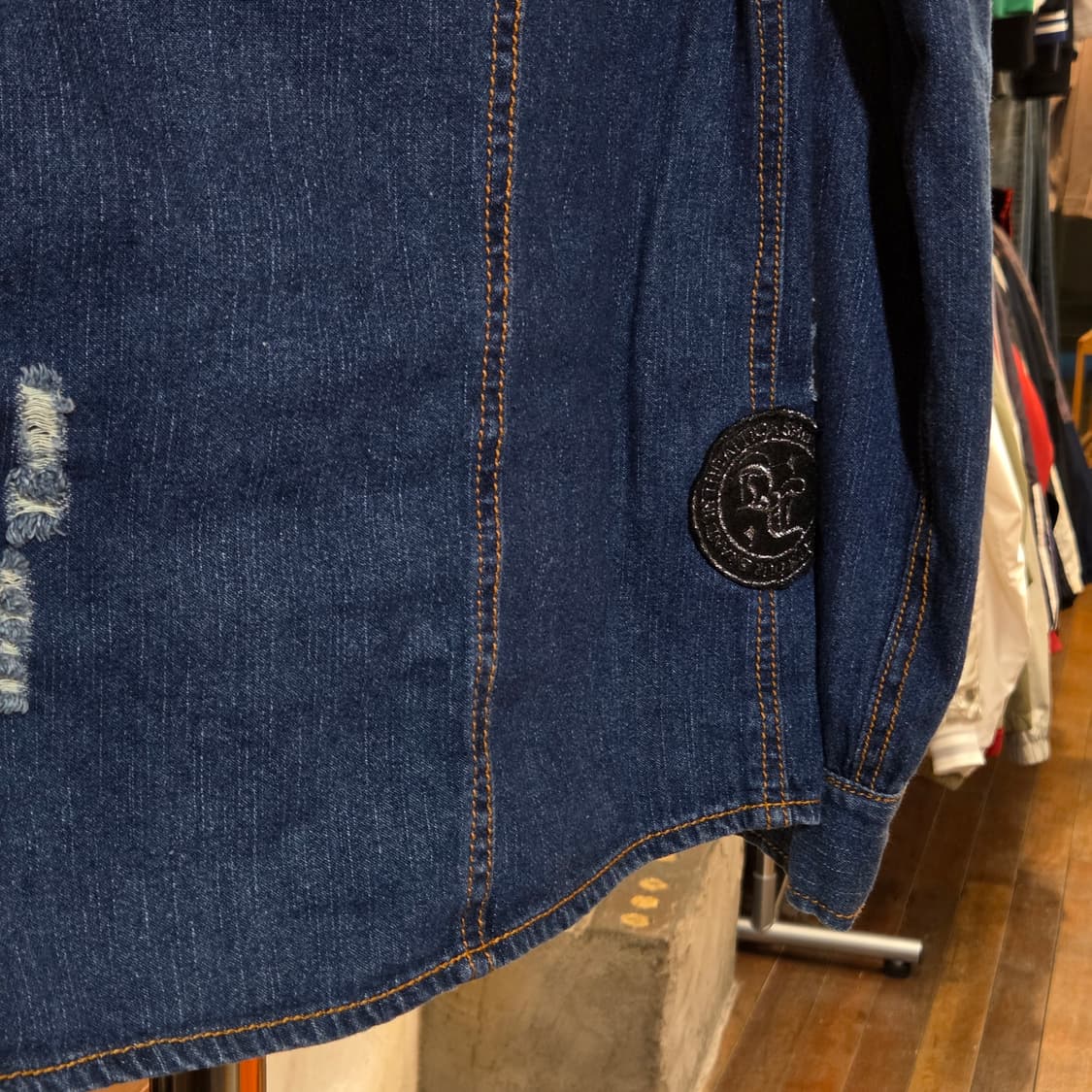 JPN 인디에틱 펑크 패치 데님 셔츠 상품이미지8