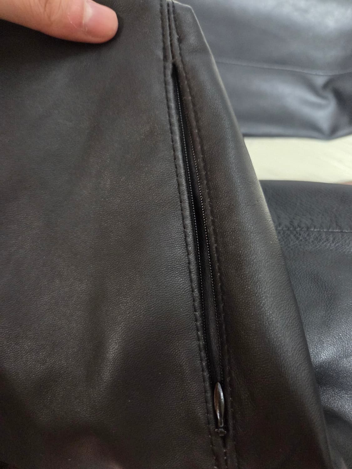 블랙 레더 블레이저 XL 상품이미지7